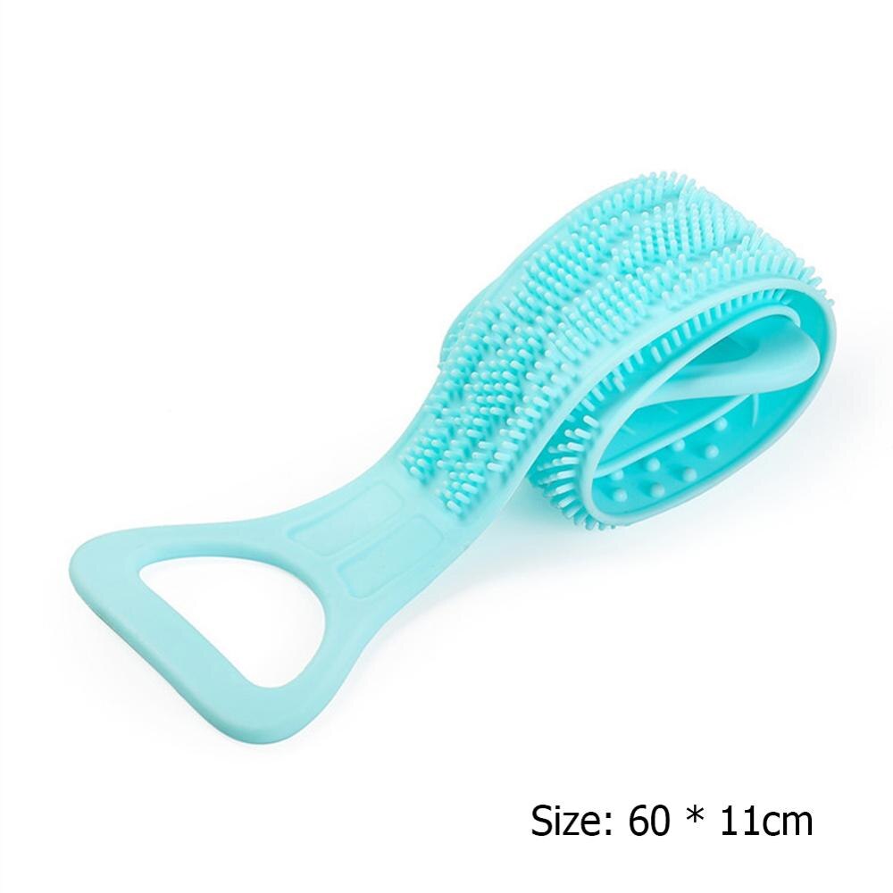 1pc Silicone bain épurateur serviettes frottant dos douche propre brosse salle de bain gommage Flexible épurateur peau nettoyage bain épurateur: 10