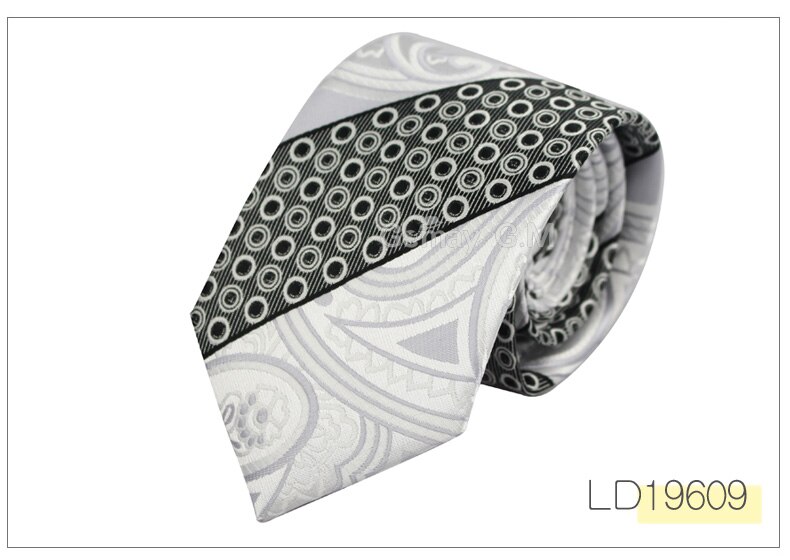 Paisley slips til mænd klassiske silke slips herre jakkesæt slips 7.5cm stribet hals slips til bryllup virksomhed: Ld19609