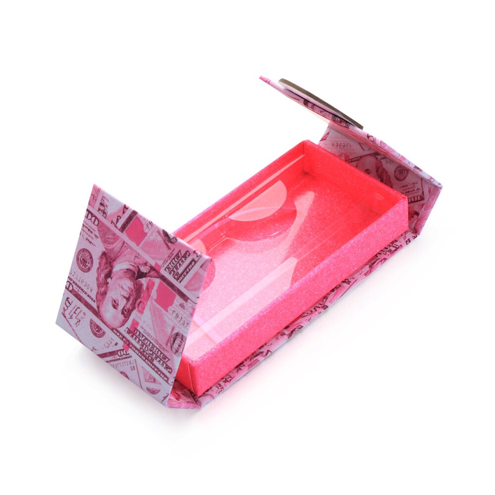 USD Eyelash Packaging Box Case with Transparent Tray Lashes Boxes Empty Eyelashes Package Box For 15-30mm Lashes Rectangle Box: 7