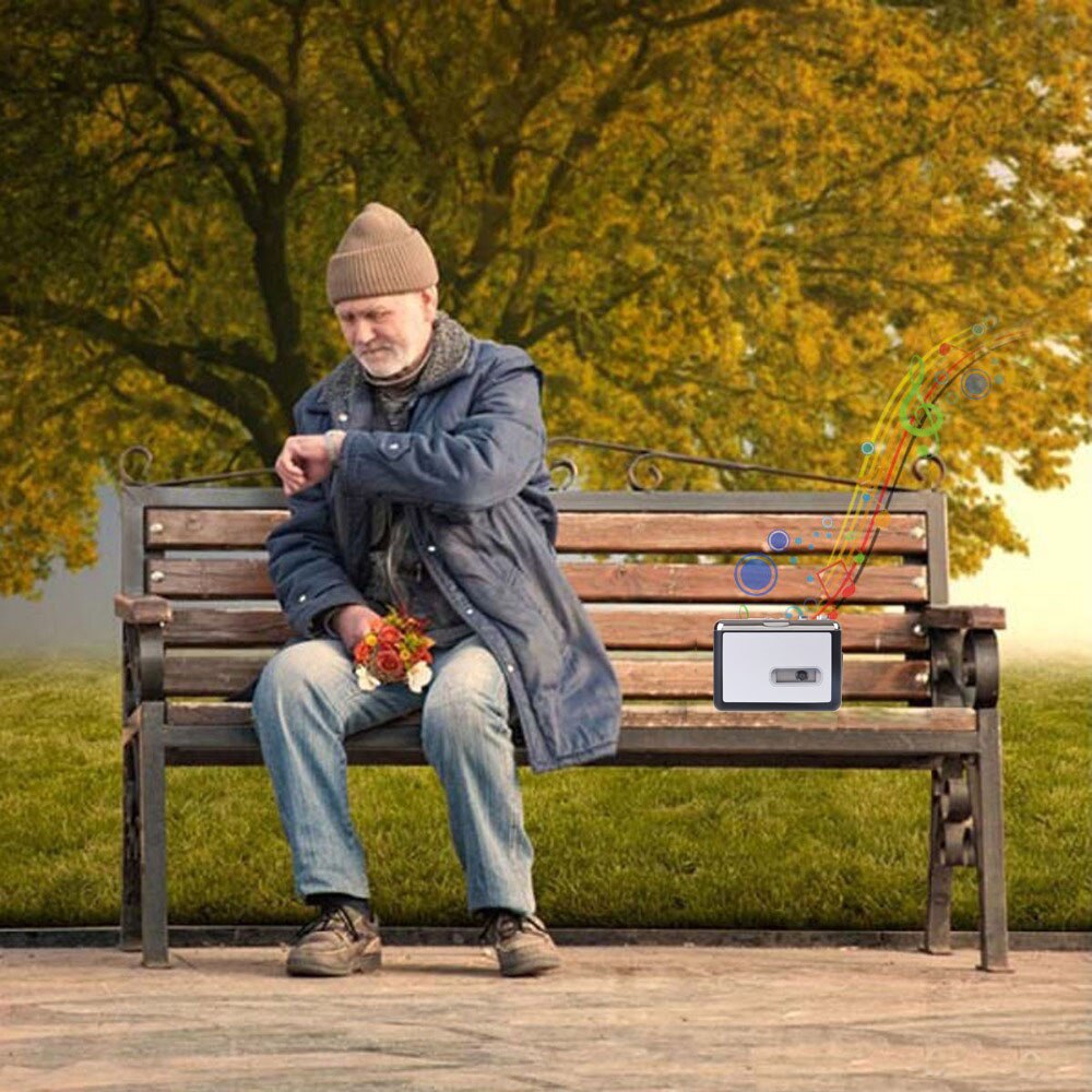 original ezcap 218-2 USB cassette audio capture card walkman Player,old Tape to PC, Super USB Cassette-to-MP3 Converter