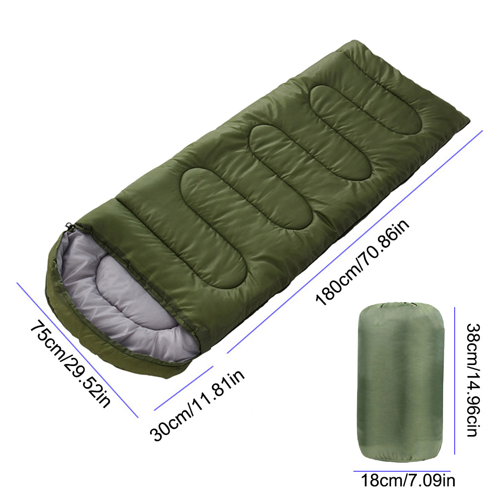 Envelope Sleeping Bag Breathable Flannel Sleeping Bag Moisture-proof with Compression Sack for 3 Season Traveling Camping Hiking