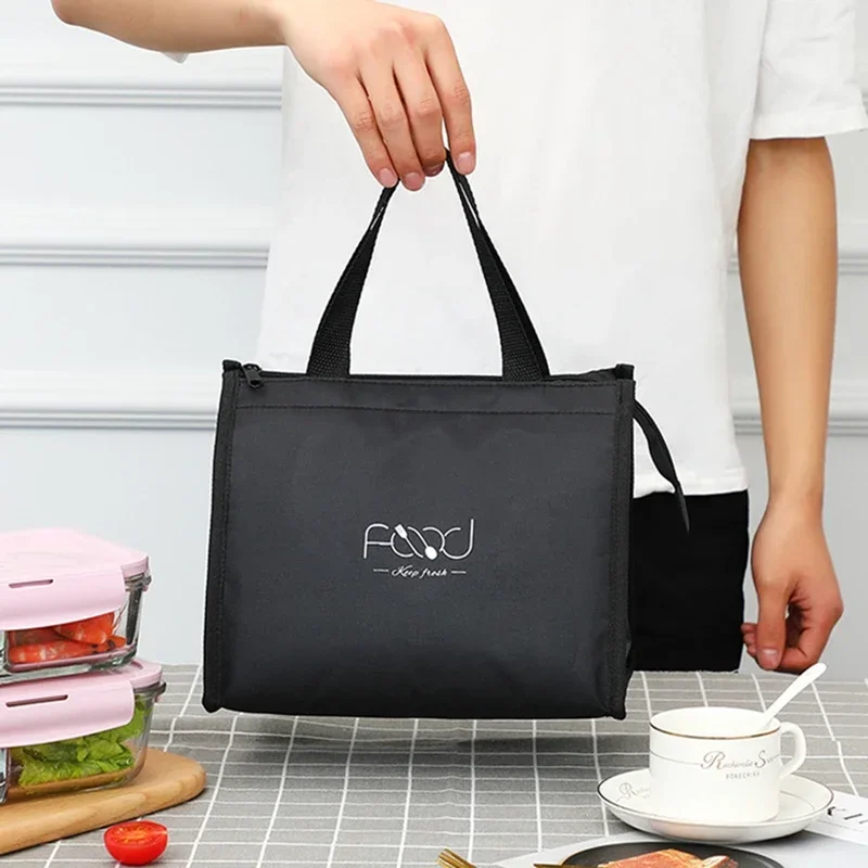 High-Capacity Portable Insulated Lunch Bag Women/Kid Picnic Work Travel Food Thermal Storage Container Bento Box Cooler Tote Bag
