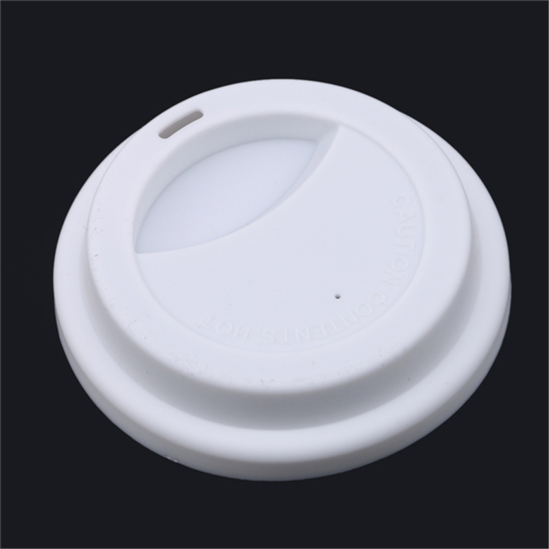 Thick Travel Mug Lid Silicone Coffee Mug Lids Cap Silicone Drinking Lid Spill-Proof Cup Lids Covers: White