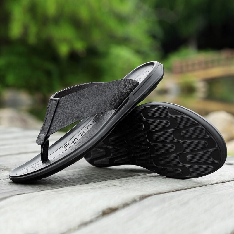 Sko sommer herre mann til sandaler hus tøffel skinn kork gummi flip unisex myke utendørs sandaler tøfler kvinner herre