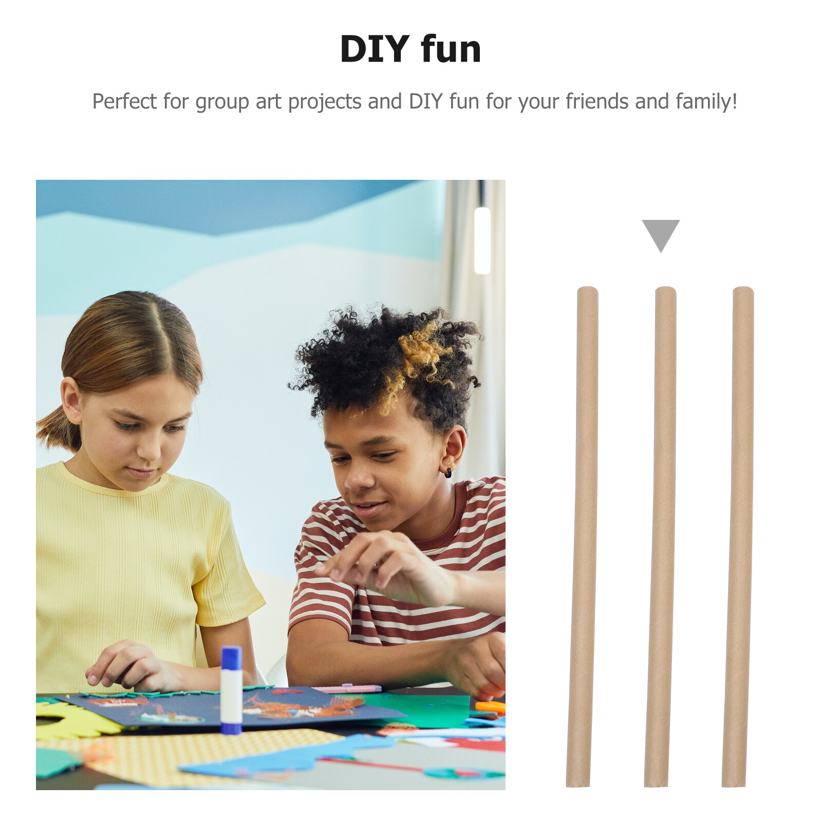 15pcs Cardboard Tubes Practical Poster Tubes Round Paper Tubes for Crafting