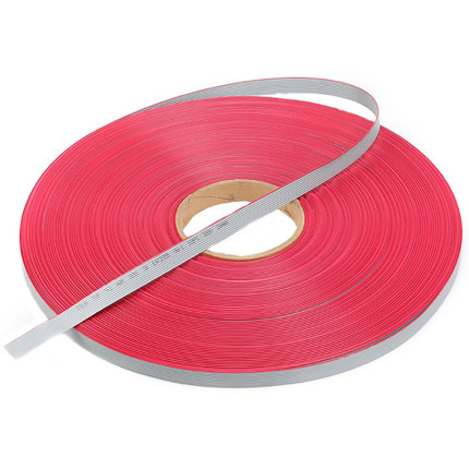1 meter 0.635mm/1.0mm/1.27mm- takts grå platt bandkabel 8/10/16/20/40 -polig 28 awg-tråd för idc  fc 1.27mm/2.0mm/2.54mm -kontakt