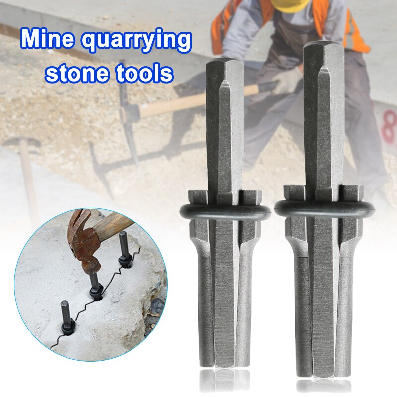 Stone Splitter Easy Use Plug Wedges Feather Shims Concrete Rock Stone Splitter Hand Tools For Quarry _WK