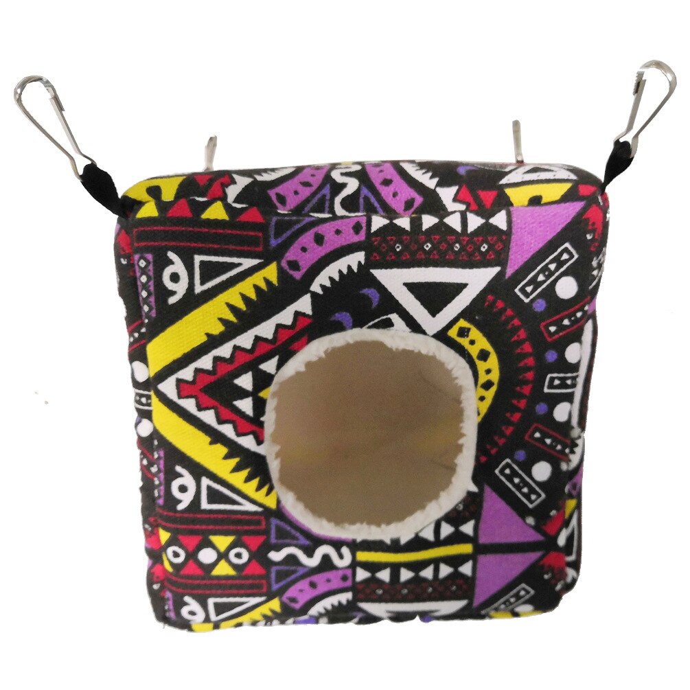 Cube Small Pet Cage Warm Winter Hamster Mini Animal Cage Hanging Bird Nest Bed House Hammock For Rodent/Guinea Pig/Rat/Hedgehog: Type 4 / 19x19x19cm