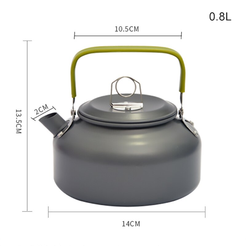 Stainless Steel Coffee Maker Pot Outdoor Camping Stovetop Tea Kettle Water Pot Espresso Percolator 0.8L/1.2L Coffee Maker: 0.8L