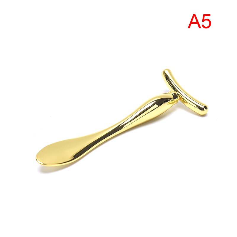 Oogcrème applicator anti-rimpel oogmassage stick gezichtsmasker mengkwast essence mengspatel schoonheidsverzorging: Blauw