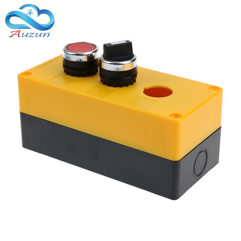 BX3-22 switch control three-hole button box emergency stop switch waterproof box control box three open holes 22mm.