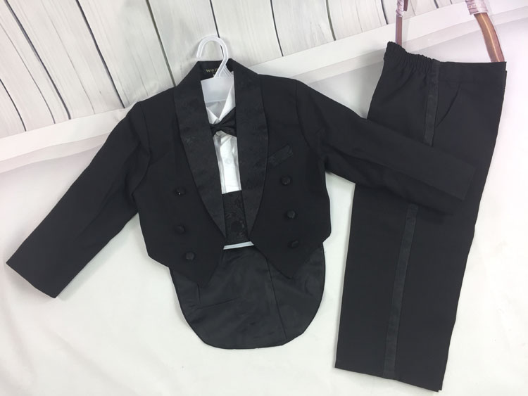 Costume de mariage pour enfants garçons | Smoking pour garçons, Blazers pour garçons/costumes pour mariages (veste + pantalon + cravate + ceinture + chemise) 1-10T