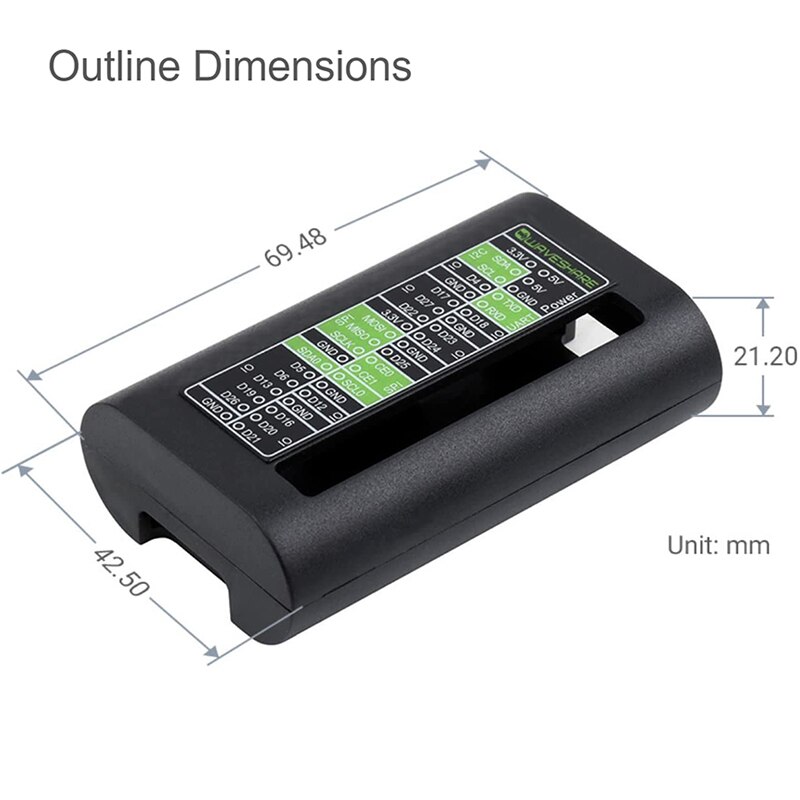 Rasberry Pi Nul 2 W Abs Case Plastic Bescherming Shell Behuizing Met Omgekeerd Gpio Slot Geschikt Voor Raspberry Pi Nul W/Wh
