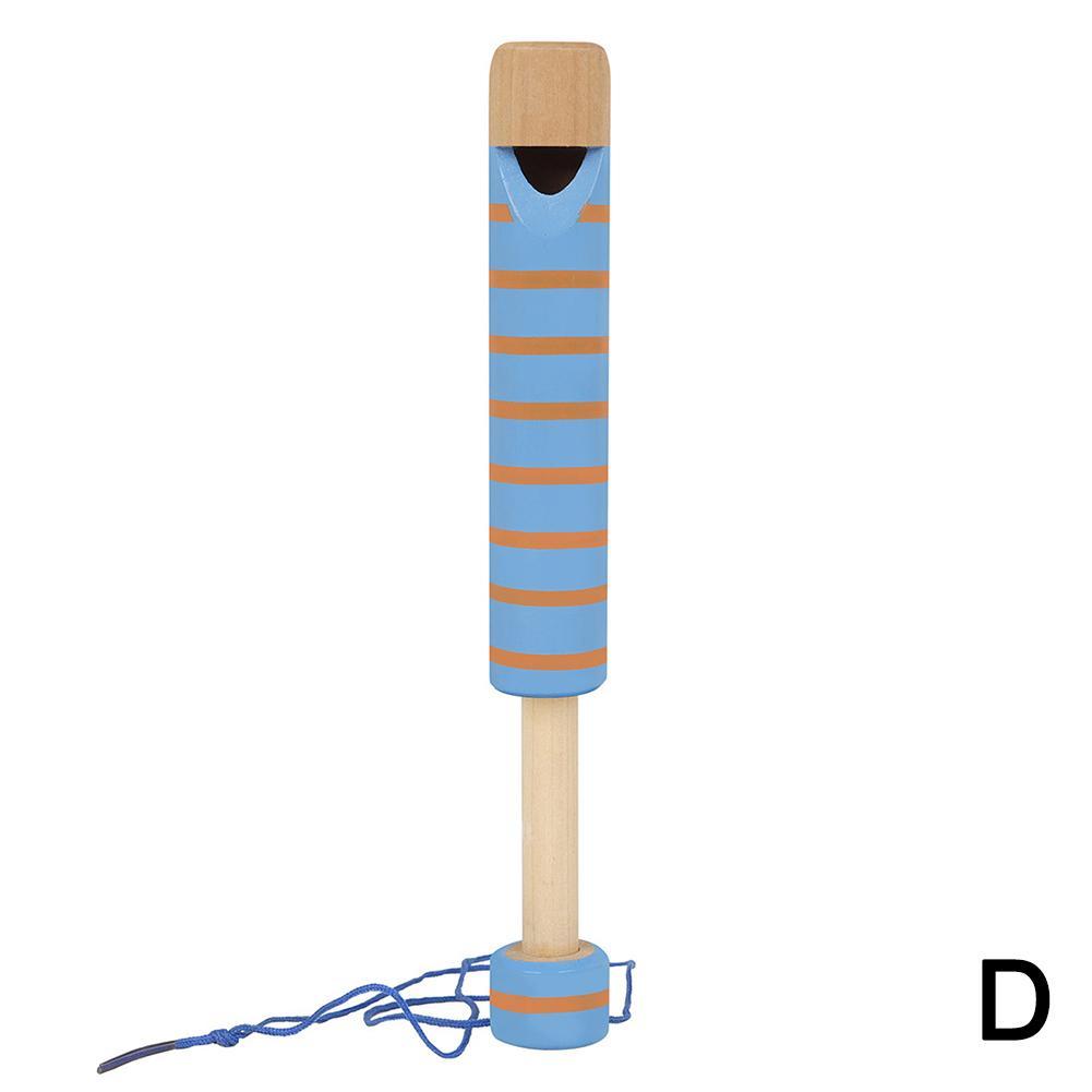 Holz Pfeifen ziehen-aus Holz Flöte Einstellbare Pfeife Klang Schiebe Piccol Für freundlicher Nette Zeichnung Spielzeug Musical Instrumente V1a0: D