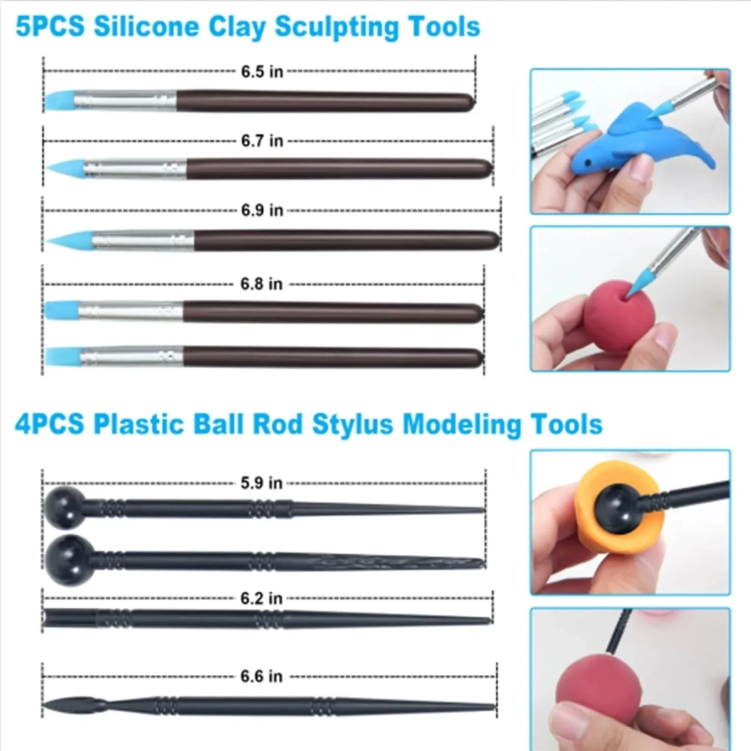Clay Molding Pottery Tools Kit Ceramics Wood Knife Sculpture Tool Set Wire Cutters for Sculpting Polymer Clay Modeling Dotting