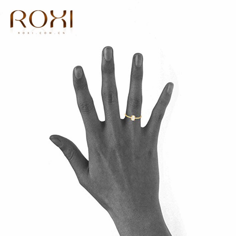 ROXI Dainty Feuer Opal Ringe Engagement Schmuck Elegante Gold Öffnen Hochzeit Ringe für Frauen Party Einfache Ringe Finger Schmuck