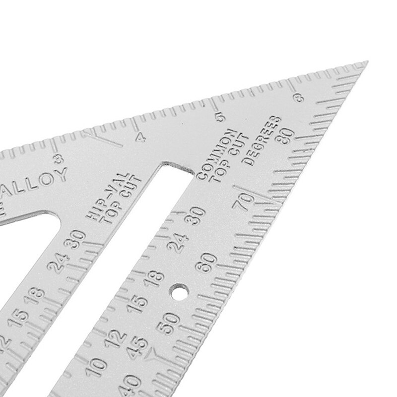 Drawing Tool Triangle Ruler Carpenter Square Speed Square Layout Tool Measurement Tool Triangle Ruler Aluminum Alloy 1PC