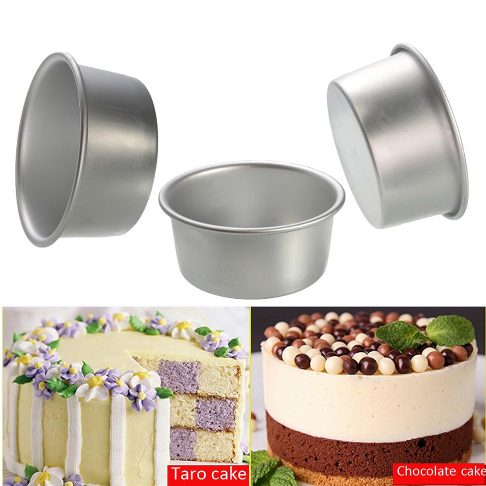 Bakeware 2/5/6/8 Movable/ fixed bottom Cake Pan Tin Round Round Inch Mold Mould Baking Tray Tool Alloy for Kitchen DIY Baking Pa