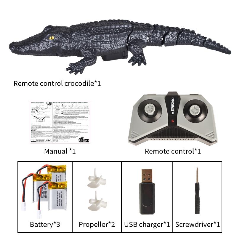 4ch 2.4Ghz Elektrische Rc Boot Rtr Speelgoed Interessante Krokodil Speelgoed Voertuig Tiener Model Speelgoed Voor Kinderen: green