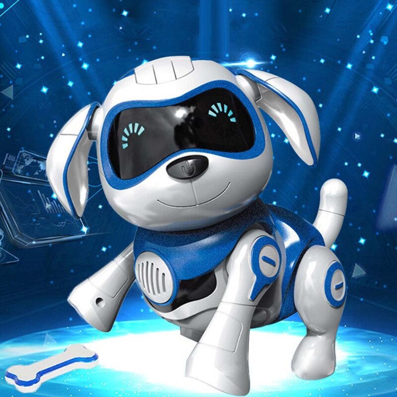 Electronic Animal Pet Intelligent Robot Dog Cool Breathing Lights Robot Puppy GXMB