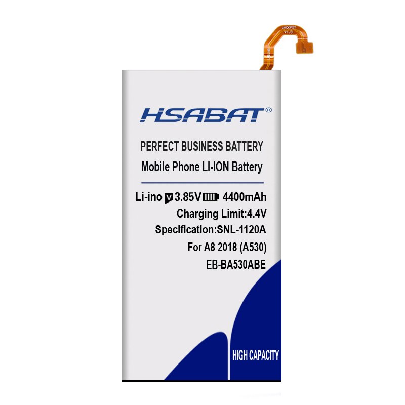 HSABAT EB-BA530ABE 4400mAh Battery for Samsung Galaxy Galaxy A8 A530 SM-A530F SM-A530 A530F A530F/DS A530N A530W Batteries
