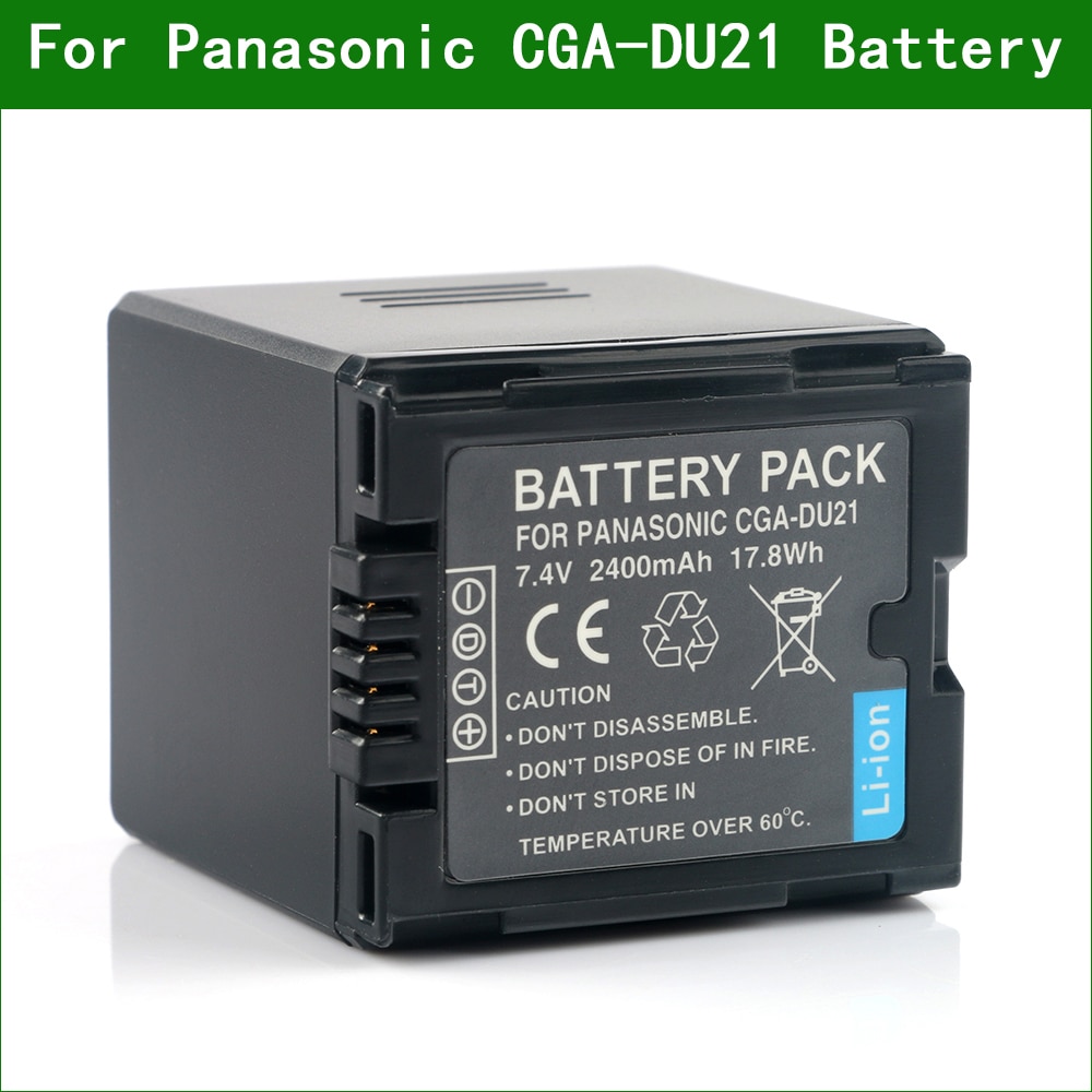 Lanfulang 7.4V 2400Mah CGA-DU21 Hi Vervangende Batterij Voor Panasonic CGA-DU12 CGA-DU14 SDR-H258 SDR-H200 NV-GS21