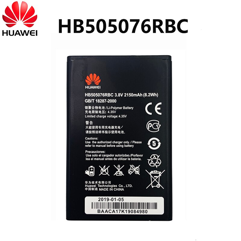 Hua Wei 2150Mah HB505076RBC Batterij Voor Huawei Ascend G527 A199 C8815 G606 G610 G610-U20 G700 G710 G716 G610S/C/T Y600 Y600-U20