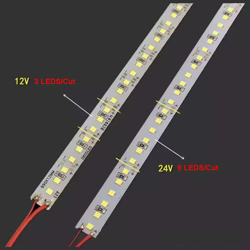 5 stücke 25 cm 50 cm Thin12v 24 v LED Schrank Harte Streifen Starre Bar Rohr 3000 karat 4000 karat 6000 karat Shop Display Zähler Regal Markt Hintergrundbeleuchtung