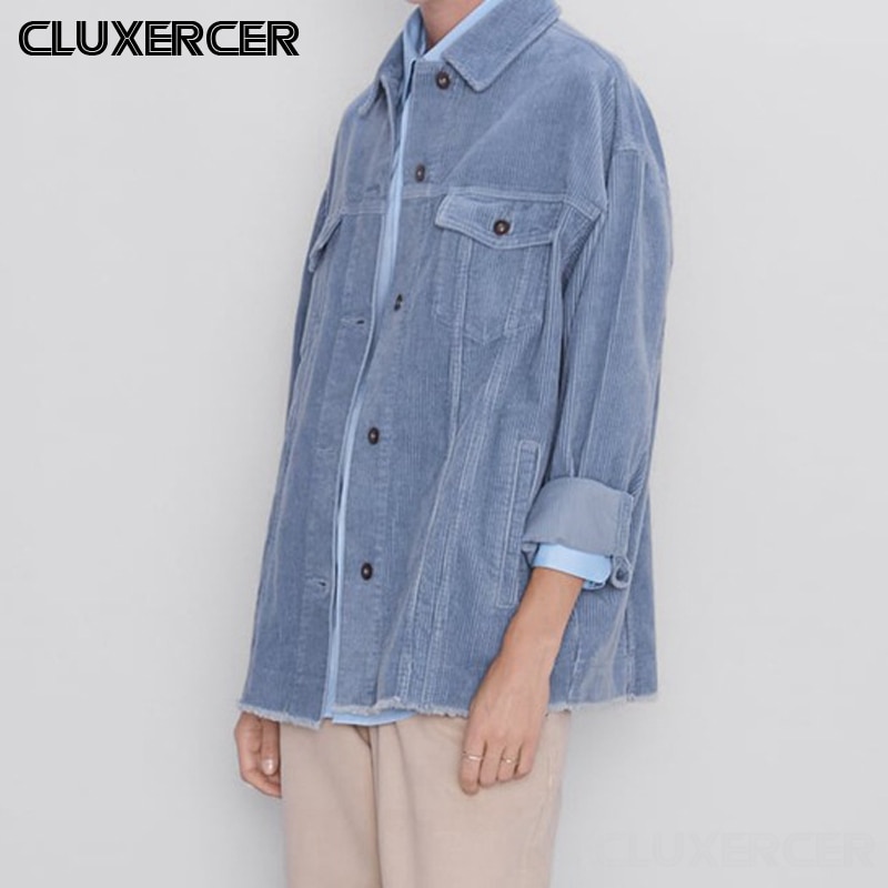 Vintage 4 farve fløjlsjakker frakke kvinder solid langærmet afslappet løst outwear