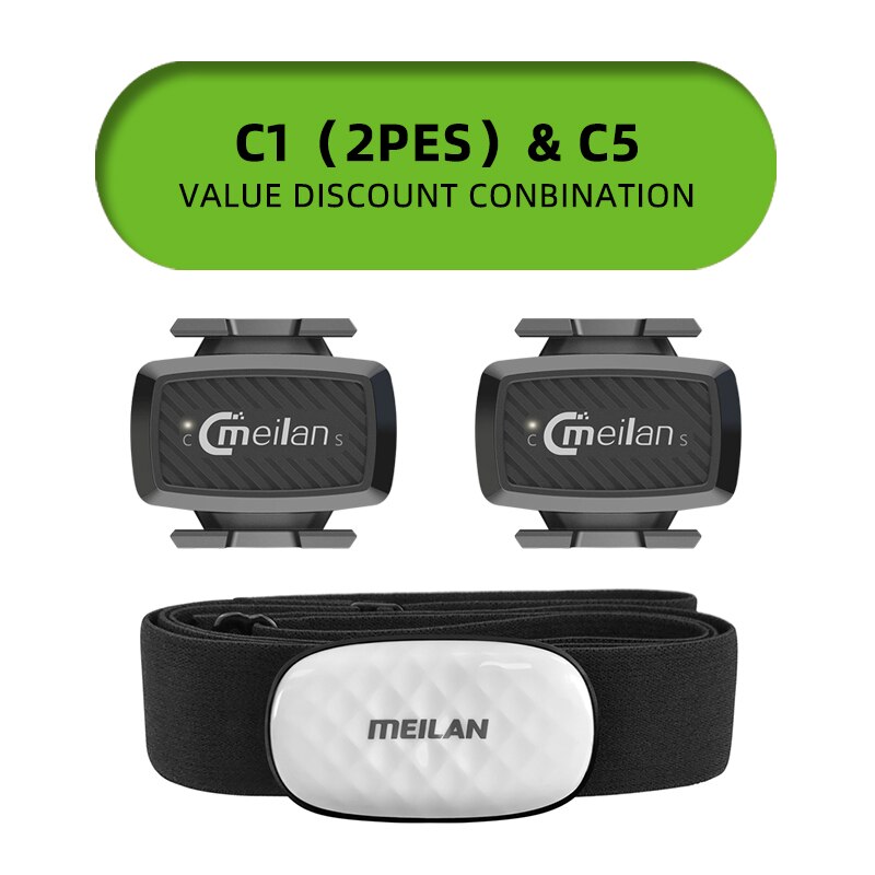 Meilan C1 magene S3 + H64 XOSS czujnik rowerowy wioślarz rytm prędkościomierz czujnik jazda na rowerze Mrówka + kryty spinning kadencji szkolenia C5: C1 (2szt) i C5