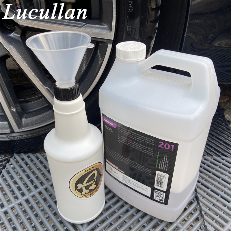 Lucullan 28MM Fill Threaded Funnel - Twist On Empty Spray Bottle Refill Liquid Oils Powders For Home Car Detailing