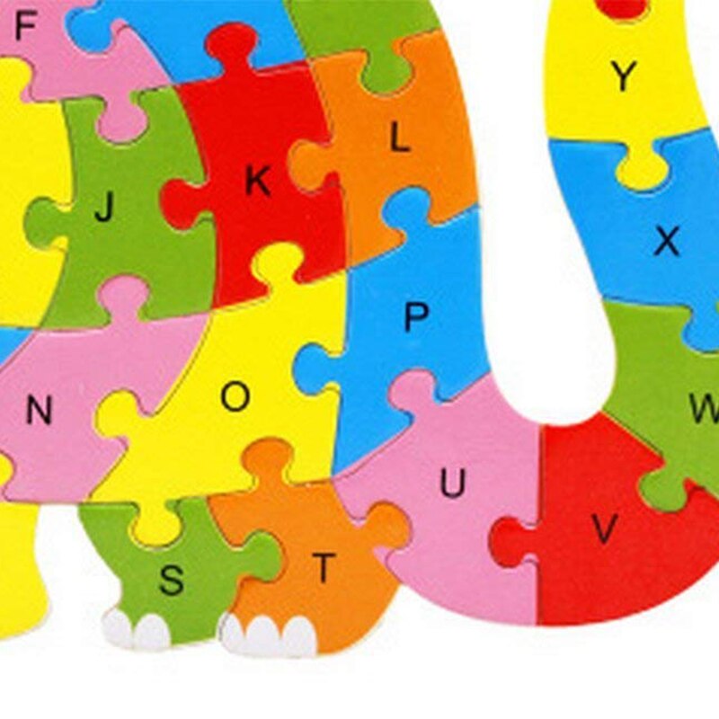Alfabet Puzzel 3D Hout Kind Educatief Games Dieren Dinosaurus Speelgoed