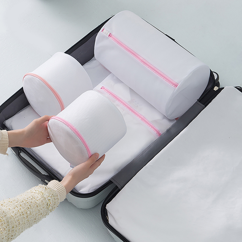 7-delige waszakken roze rits fijnmazige kledingbescherming waszak voor wasmachine vuile kleren opslag waszak set