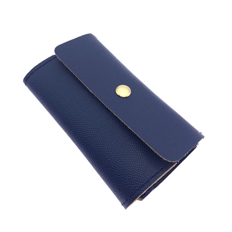 Portable PU Mask Storage Bag Disposable Face Mask Storage Case Container Foldable Recycling Mask Dustproof Cleaning storage bag: blue