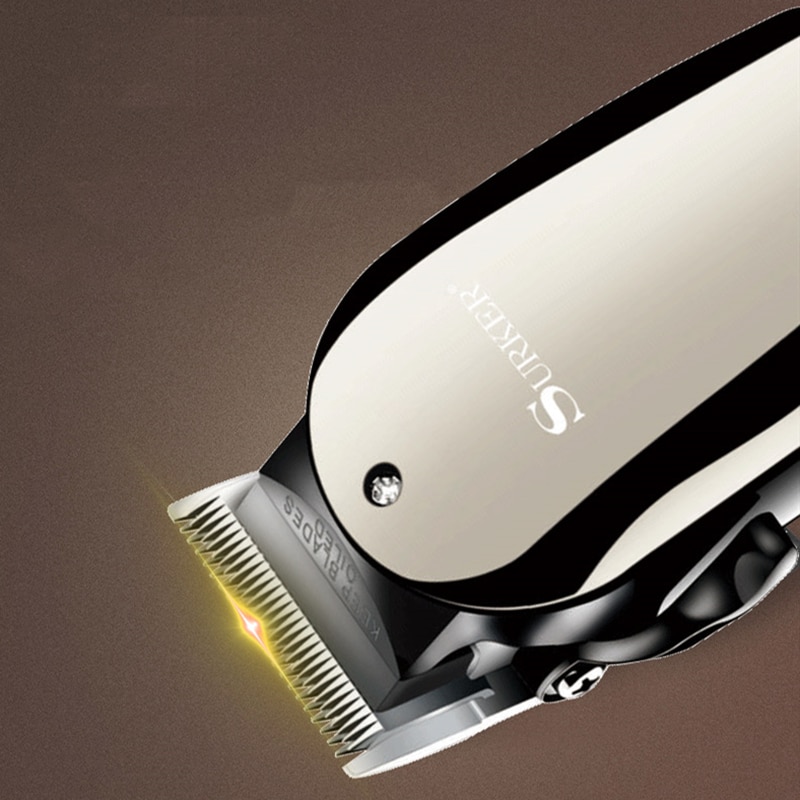 Surker-tondeuse à cheveux professionnelle pour hommes, tondeuse à cheveux électrique, outil Vintage pour couper les cheveux, accessoire de coiffeur avec cordon de 1.9M