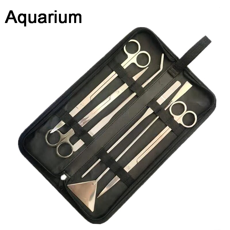 Aquarium Tank Tools Aquarium Scissor Tweezers Tool Stainless Steel Aquatic Plants Set Tank Accessories for Plants and Fish
