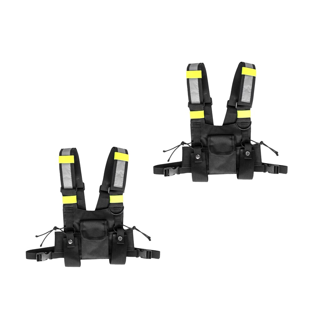 2 xuniversal radio brystveske sele bag hylster Vest rigg, håndfri