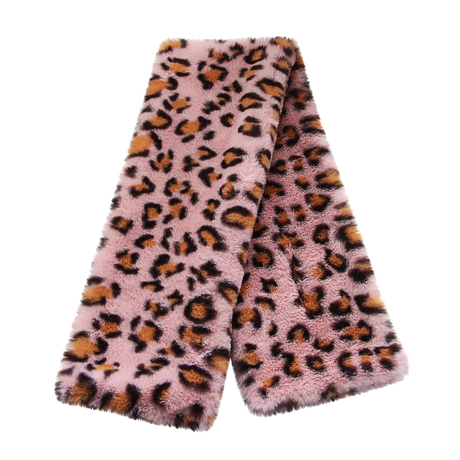 Women Leopard Print Scarves Wraps Winter Faux Villus Scarf Outerwear Lady Pearl Scarf Warm Multi-purpose Shawl Scarf Scarves: C