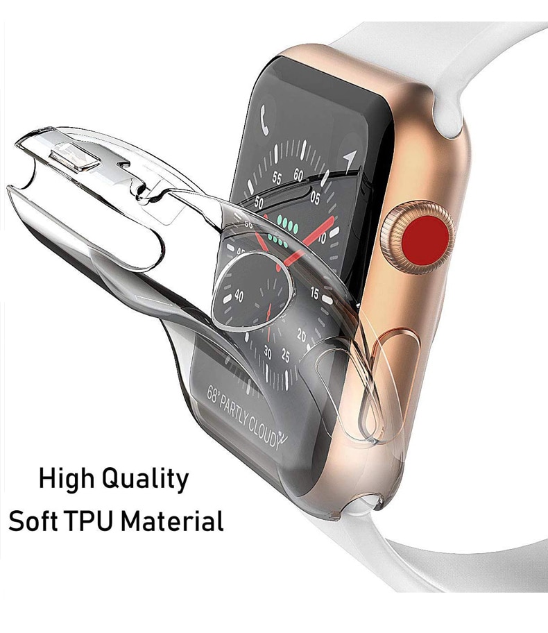 Voor apple watch series 5/4/3/2/1 hoesje voor apple watch screenprotector algemene beschermhoes voor i watch 38mm 40mm 42mm 44mm