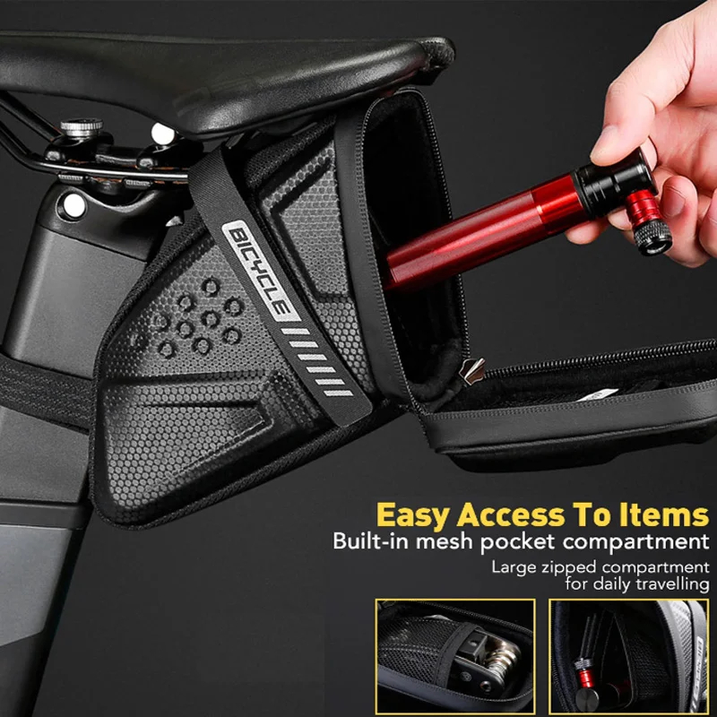 Waterdichte Fietszadeltas Mtb Racefiets Zadeltassen Reflecterende Gestreepte Fietsgereedschapshouder Tas Mtb Rijaccessoires