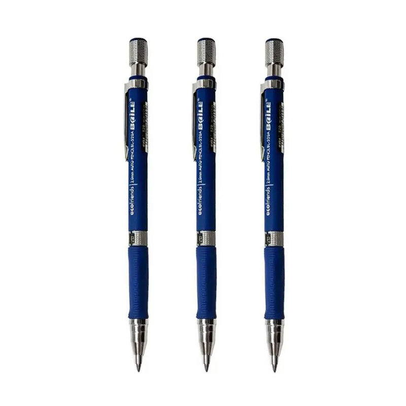 2,0 mm Druckbleistift-Set 2B, automatische Bleistifte mit farbigen/schwarzen Minenminen für Entwurfszeichnungen, Schreiben, Basteln, Kunstskizzen: Blau