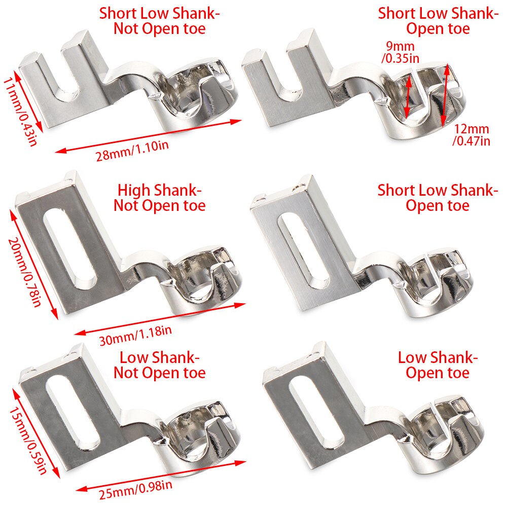 High Low Shank Presser Foot Ruler Foot For Singer Brother Sewing Machine Free Motion Darning Frame Sewing Ruler Quilting Tools