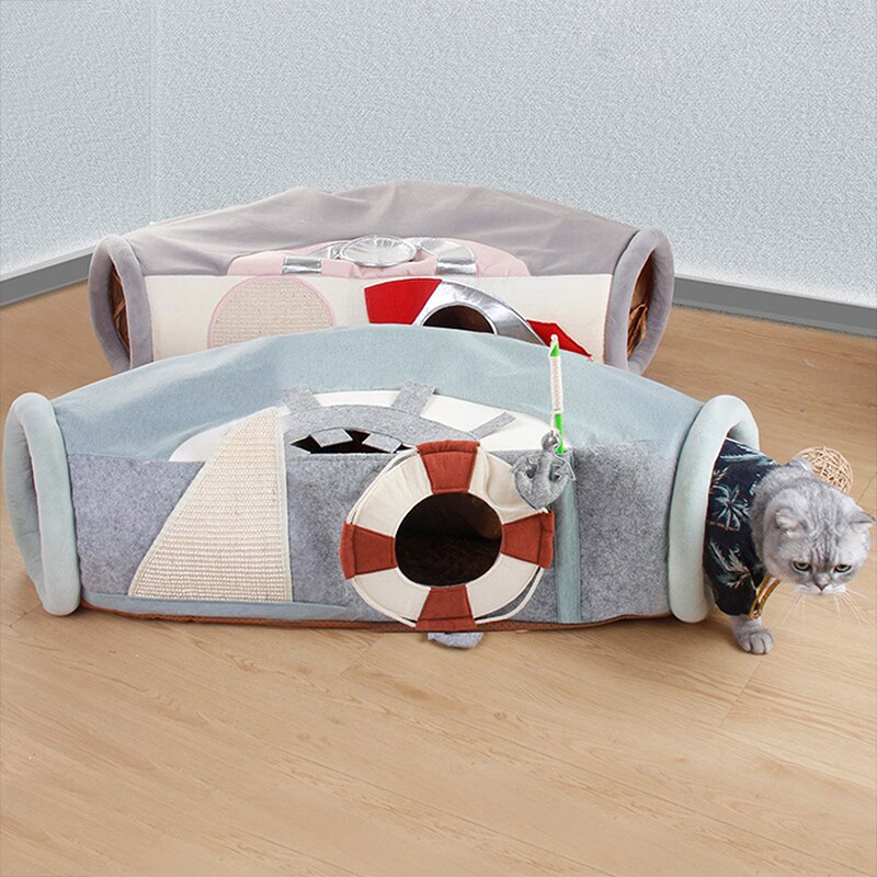 Pet Toys Cat Bed Cat Toys Personality Ship Flying Saucer Cat Tunnel Toys Foldable Pet Supplies Cat Supplies Entertainment Toys