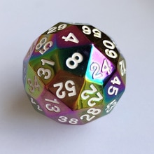 Metal D & D de RPG clásico de 60 lados dados mdn dados de poliédricos de números digitales D60