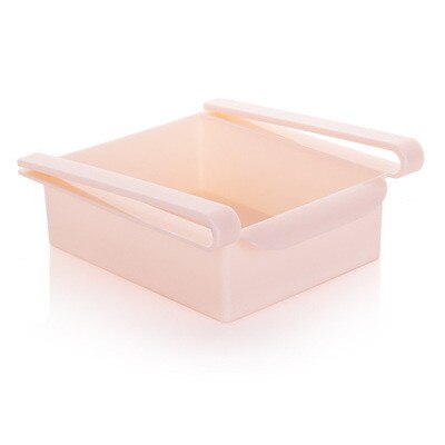 Keuken Koelkast Organizer Multi Functionele Opbergdoos Voedsel Container Spacer Layer Opslag Uittrekbare Lade Mand: pink