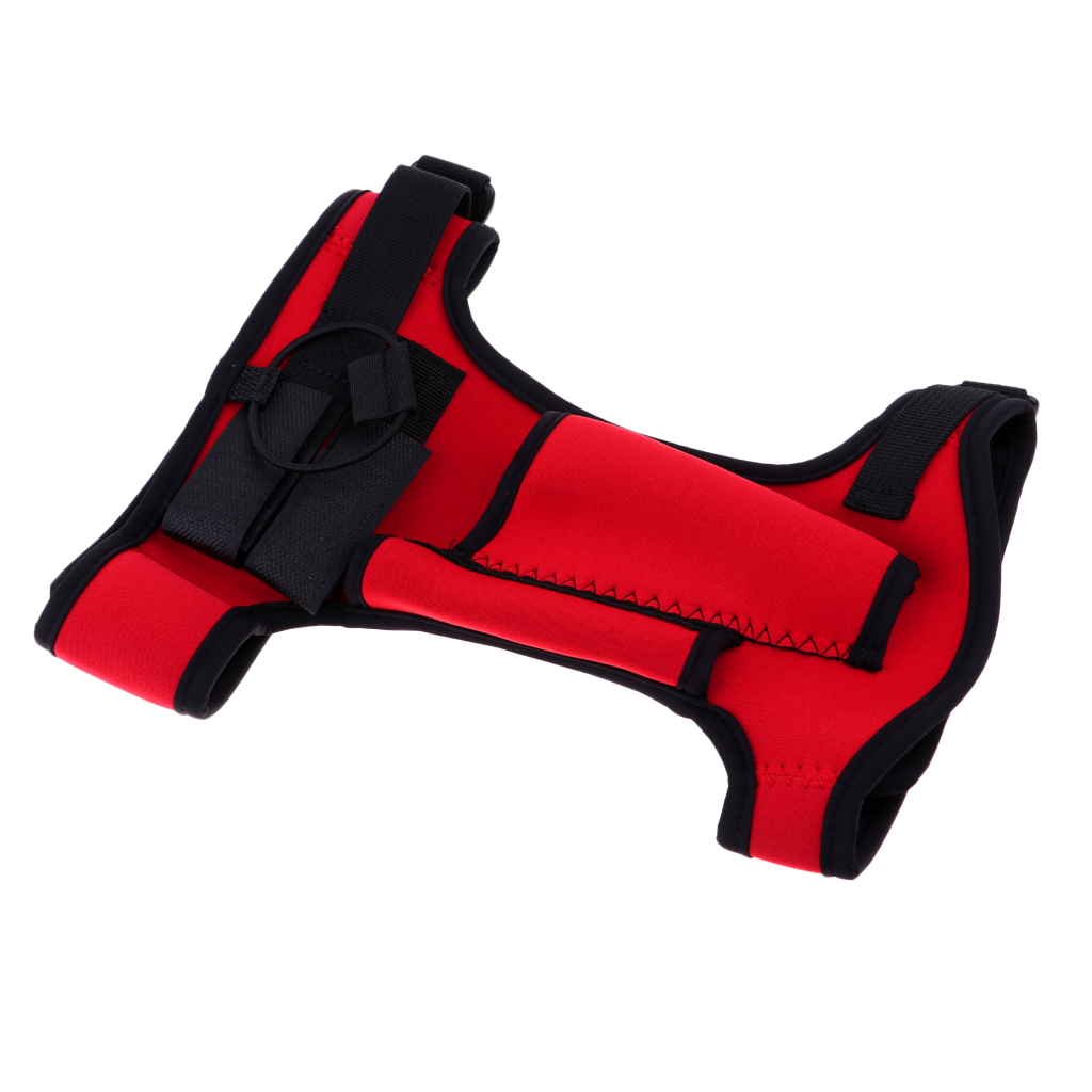 1 pc soft neoprene coat holder with adjustable straps, comfortable gear for scuba diving and snorkeling, for men and women: Red