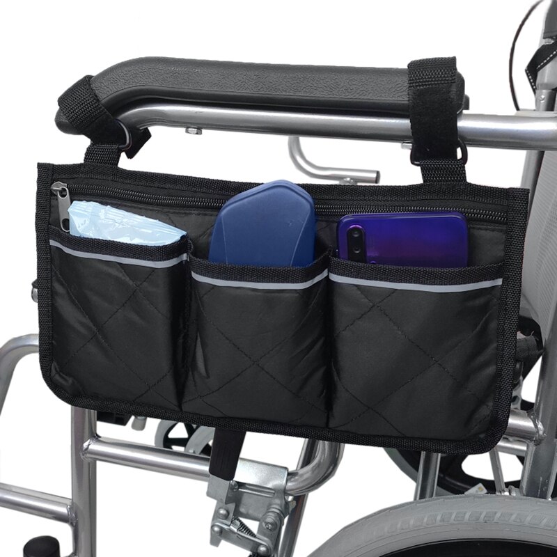 Rolstoel Side Bag voor Terug Rolstoel Opbergtas Pouch Past Meest Bed Rail Scooters Walker Power & Handleiding Elektrische Rolstoel