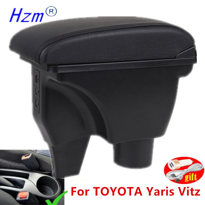 For TOYOTA Yaris armrest For TOYOTA Yaris Vitz Car armrest box car accessories central storage box Retrofit parts with USB