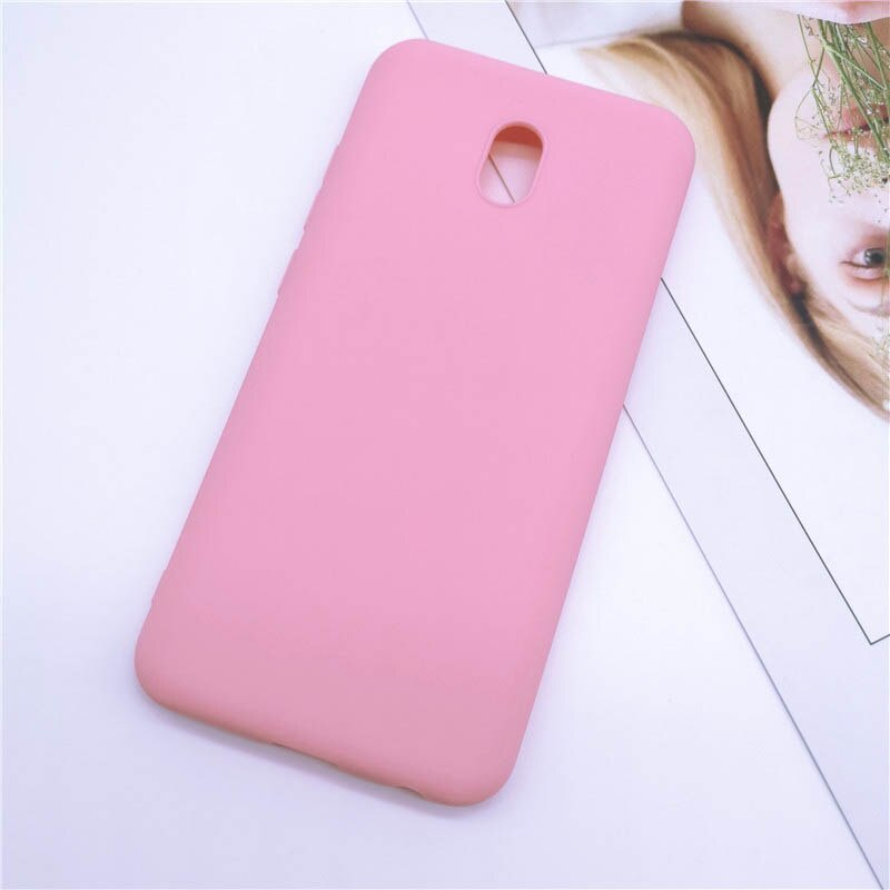 Redmi 8A Caso per Xiaomi Redmi 8A 8 UN A8 Caso Posteriore Del Telefono di TPU Opaca Della Copertura Del Silicone su xiomi redmi 8A Redmi 8 cassa del respingente funda: For Redmi 8A / Pink