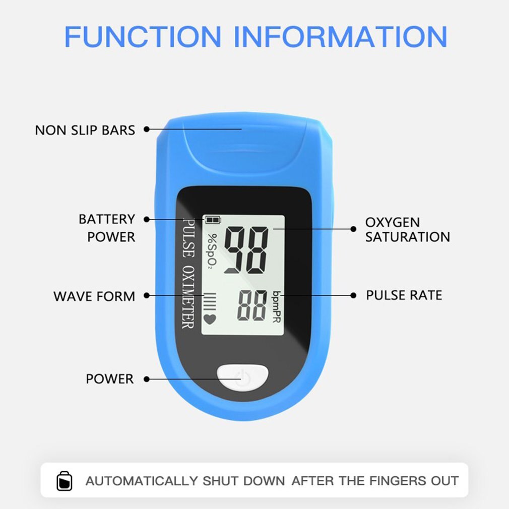 Digital Finger Pulse Oximeter LED Blood Oxygen Heart Rate Health Diagnostic Monitor Tool Finger oximeter portable oximetro